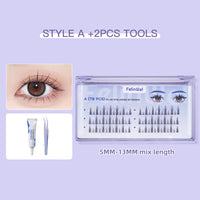 FelinWel Pestañas postizas en racimo para extensión de pestañas DIY 