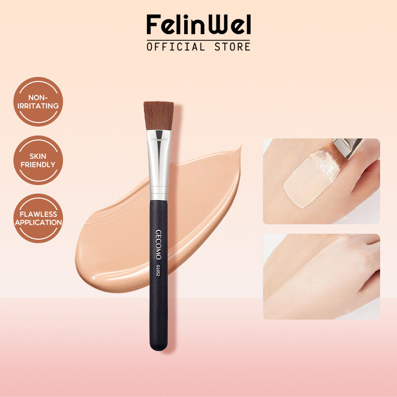 FelinWel - Brocha plana para base de maquillaje, brocha ancha y grande para base líquida para rostro 