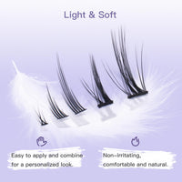 FelinWel Pestañas postizas en racimo para extensión de pestañas DIY 
